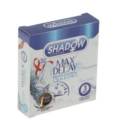 کاندوم تاخیری شادو مدل Max Delay بسته 3 عددی کاندوم تاخیری شادو مدل Max Delay بسته 3 عددی