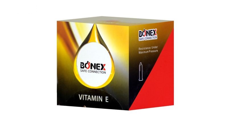 کاندوم بونکس مدل Vitamin E بسته 12 عددی