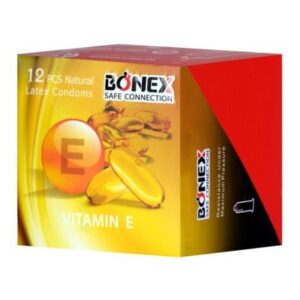 کاندوم بونکس مدل Vitamin E بسته 12 عددی