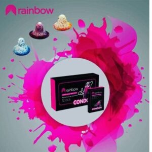 پک 6 بسته کاندوم رنگین کمان مدل Rainbow مجموعه 3 عددی