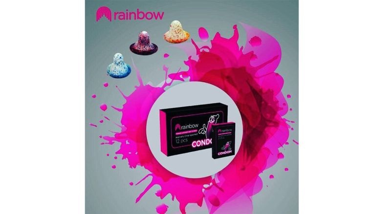 پک 6 بسته کاندوم رنگین کمان مدل Rainbow مجموعه 3 عددی