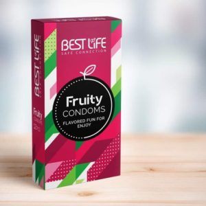 کاندوم بست لایف مدل Fruity بسته 12 عددی