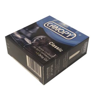 کاندوم کنوپی مدل Classic بسته 3 عددی + ژل تاخیری