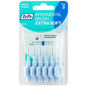 مسواک بین دندانی مدل ExtraSoft با برس بسیار نرم سایز 3 بسته ۶ عددی ته په