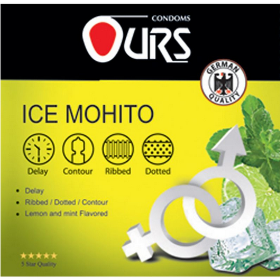 کاندوم اورز مدل Ice Mohito بسته 3 عددی