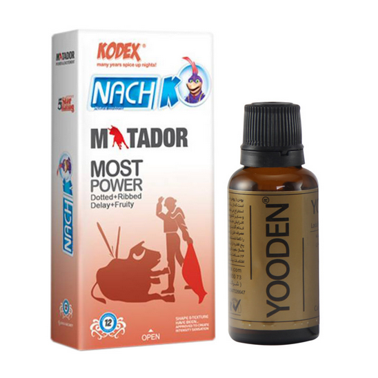 کاندوم ناچ کدکس مدل Matador بسته 12 عددی به همراه روغن یودن