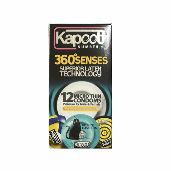 کاندوم تحریک کننده کاپوت مدل 360 Senses بسته 12 عددی