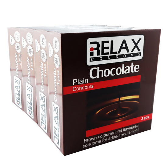 کاندوم ریلکس مدل CHOCOLATE PLAIN کد b103 مجموعه 4 عددی