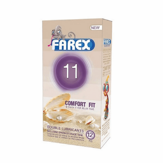 کاندوم فارکس مدل 11 Comfort Fit بسته 12 عددی