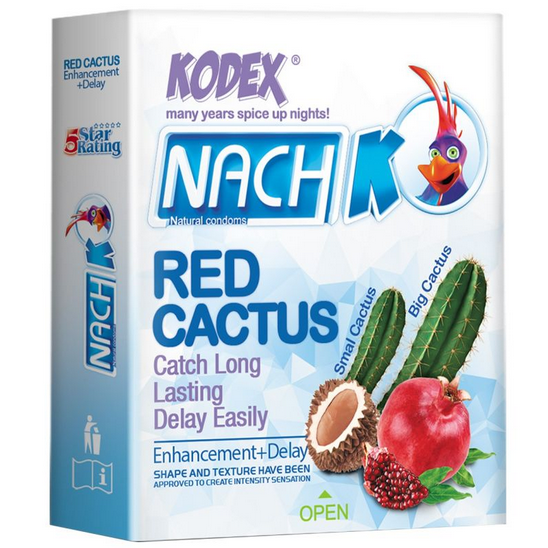 کاندوم کدکس مدل Red Cactus بسته 3 عددی