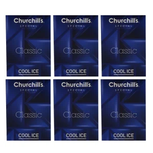 کاندوم چرچیلز مدل Classic Cool Ice مجموعه 6 عددی