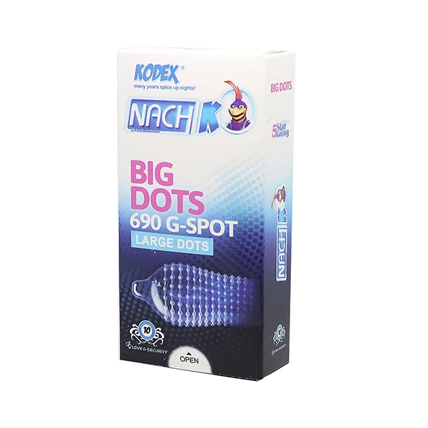 کاندوم ناچ کدکس مدل BIG DOTS به همراه کاندوم کاپوت مدل BIG DOTS