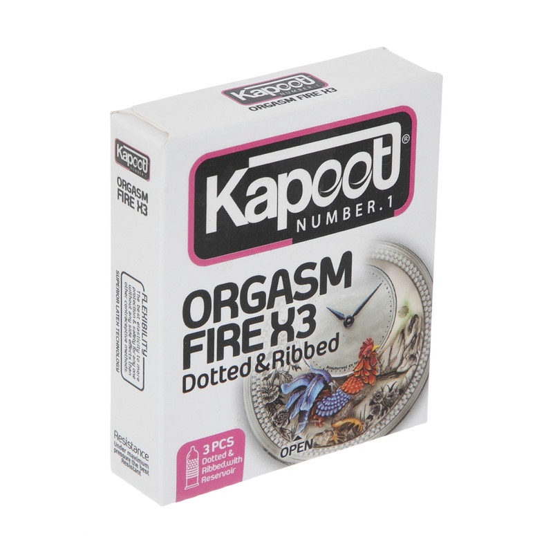 کاندوم کاپوت مدل Orgasm Fire X3 بسته 3 عددی