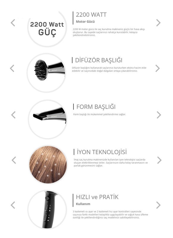 سشوار حرفه ای آرزوم مدل AR596