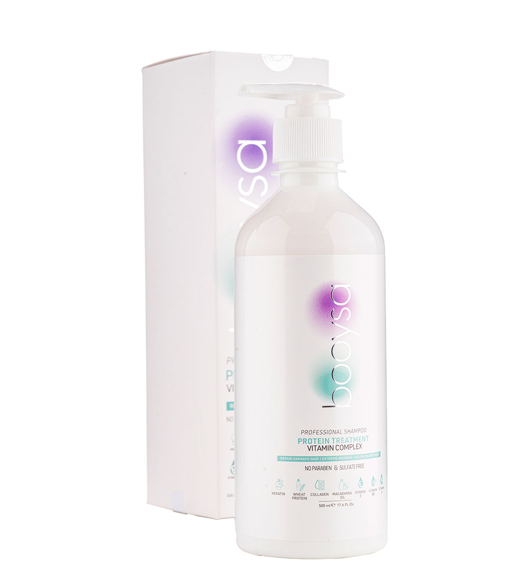 شامپو فاقد سولفات پروتئینه و ویتامینه حجم 500 میل بویسا