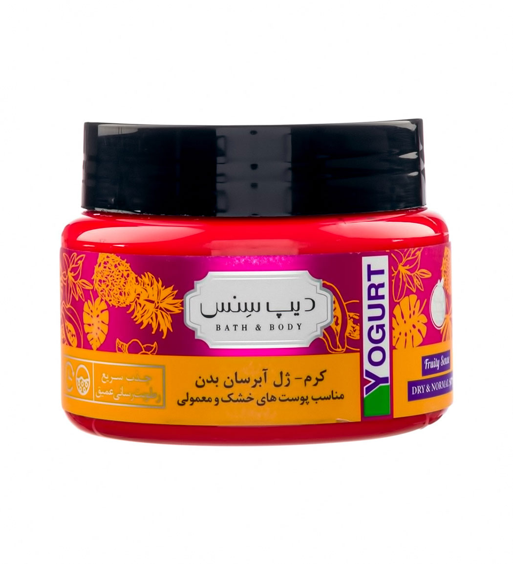 ماست بدن (کرم ژل آبرسان بدن) میوه ای مناسب پوست خشک و نرمال دیپ سنس