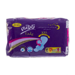 نوار بهداشتی بالدار یلدا ویژه شب به نرمی کتان سایز XXL مناسب پوست حساس 7 عددی کد 9145 تافته