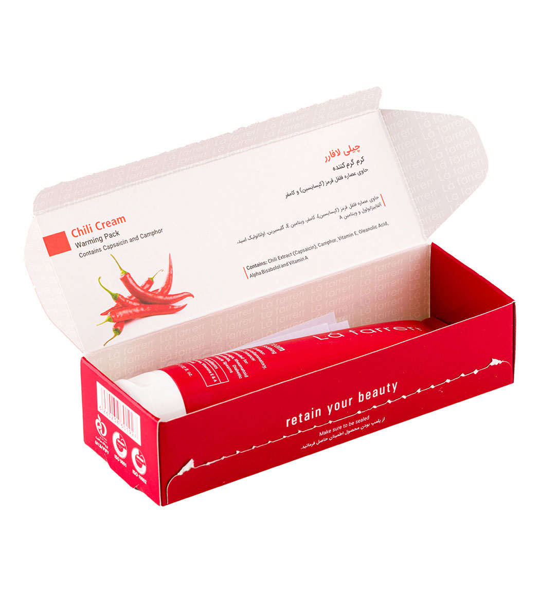 کرم گرم کننده و تسکین دهنده درد مدل Chili حجم 60میل لافارر کرم گرم کننده و تسکین دهنده درد مدل Chili حجم 60میل لافارر